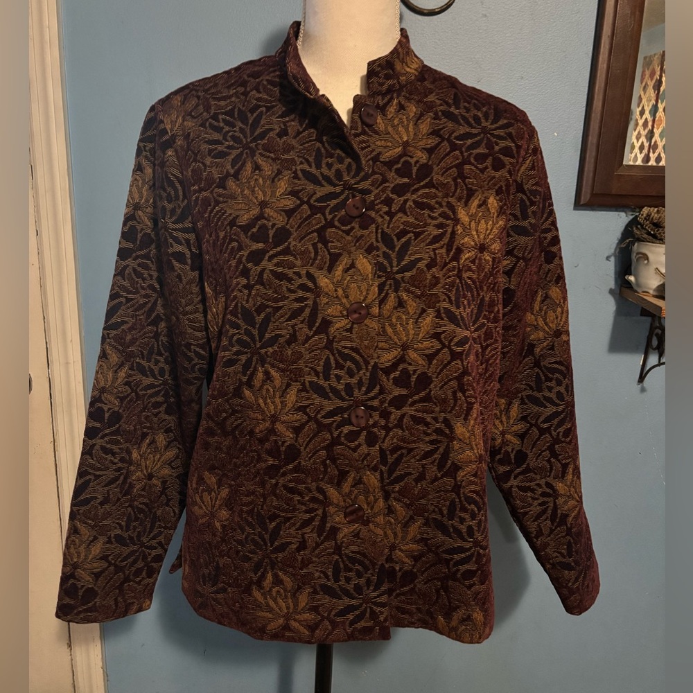 Vintage, Coldwater Creek, Floral, Tapestry, Jacket